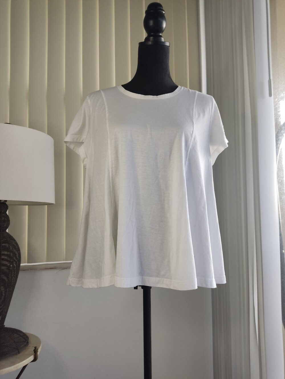 Wanama White Short-Sleeve Swing Tee Size 46